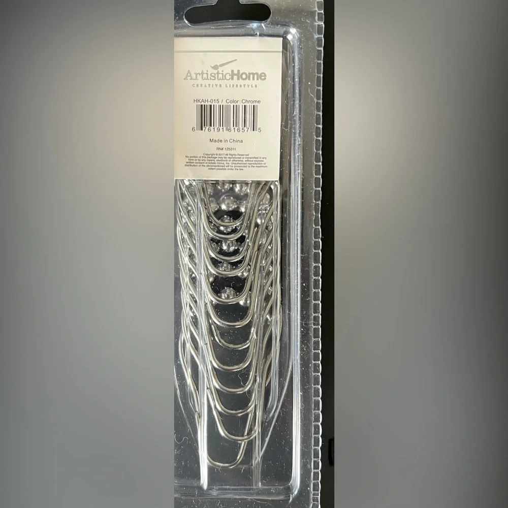 New - Shower Curtain Hangers - by ArtisticHome - 12 Easy Roller & Rust R…